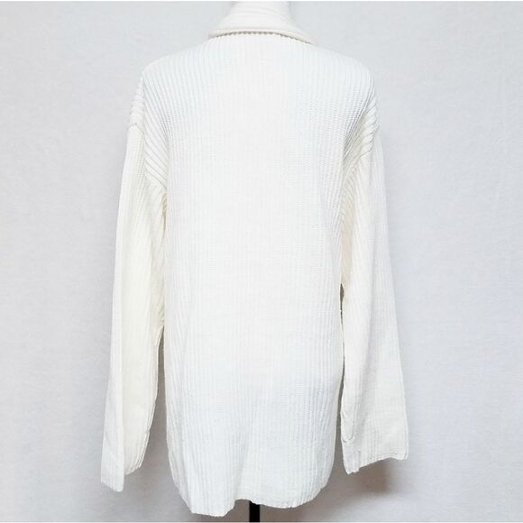 Vintage SML Cream Oversized Shawl Collar Cardigan - Picture 12 of 13